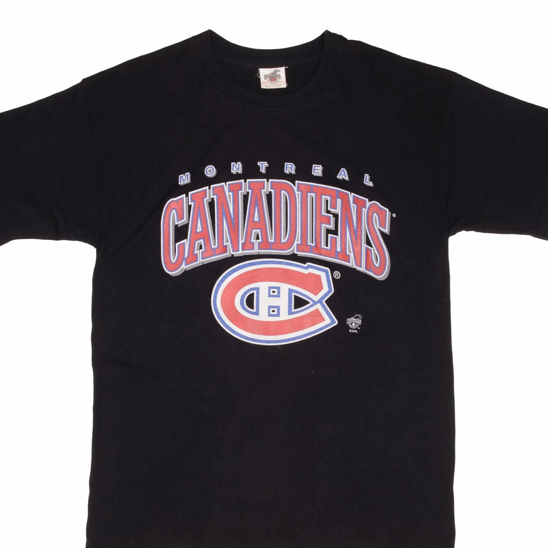 Street Ready V neck elegance VINTAGE NHL MONTREAL CANADIENS 1990S TEE SHIRT SIZE LARGE