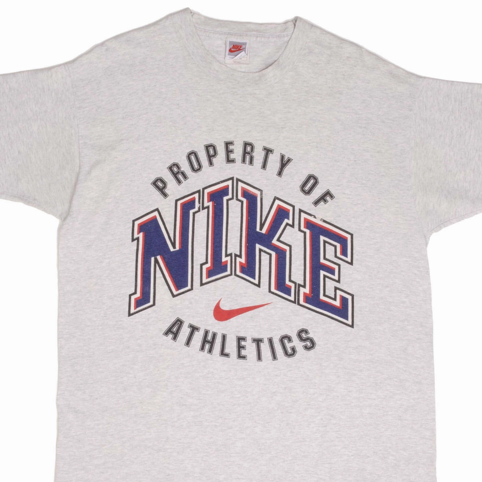 VINTAGE NIKE ATHLETICS EARLY 1990S TEE SHIRT SIZE LARGE MADE IN USA RibbedNeckBanding