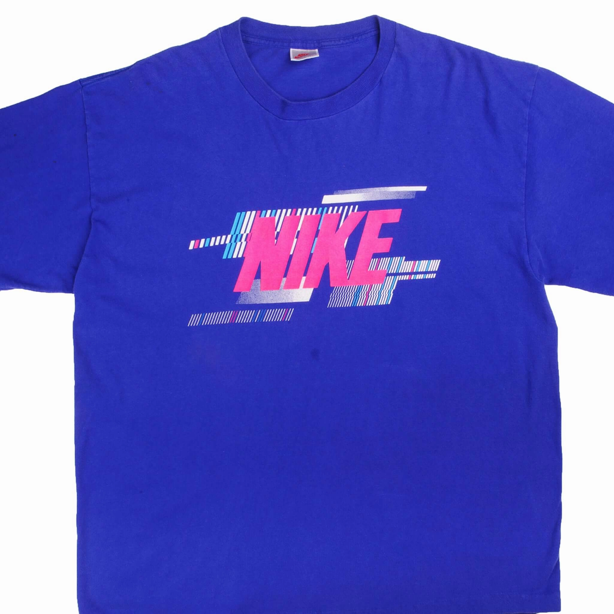 Seasonal Trend Trendy Look VINTAGE NIKE BIG LOGO TEE SHIRT 1987-1992 SIZE XL MADE IN USA