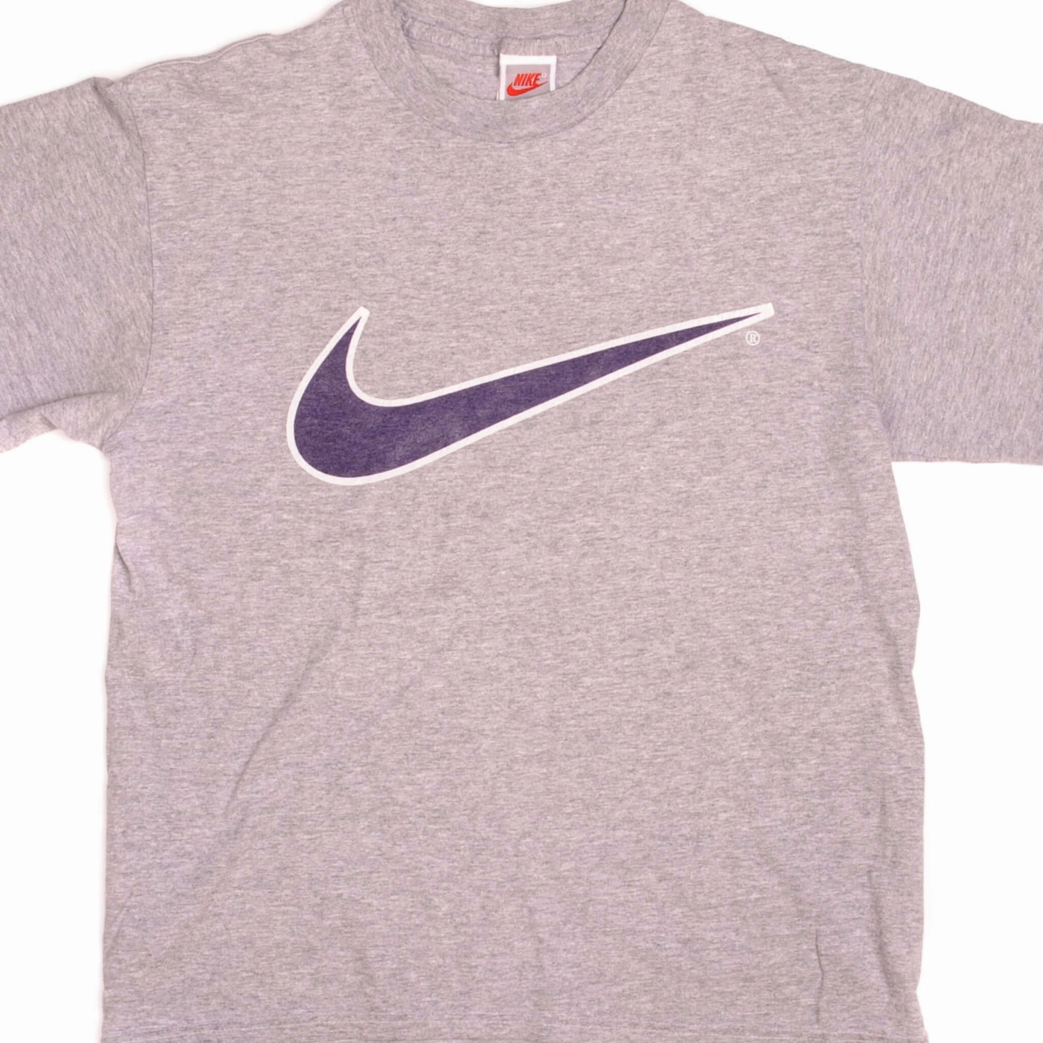 Perfect for Any Outfit Flexible Waist VINTAGE NIKE BIG SWOOSH TEE SHIRT 80s 90s SIZE SMALL MADE IN USA