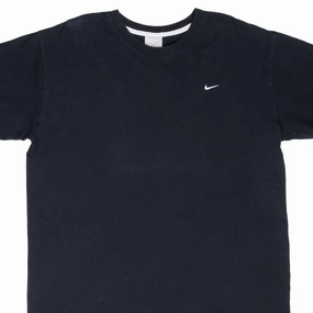 Fit For Comfort VINTAGE NIKE BLACK CLASSIC SWOOSH TEE SHIRT 2000S 2XL