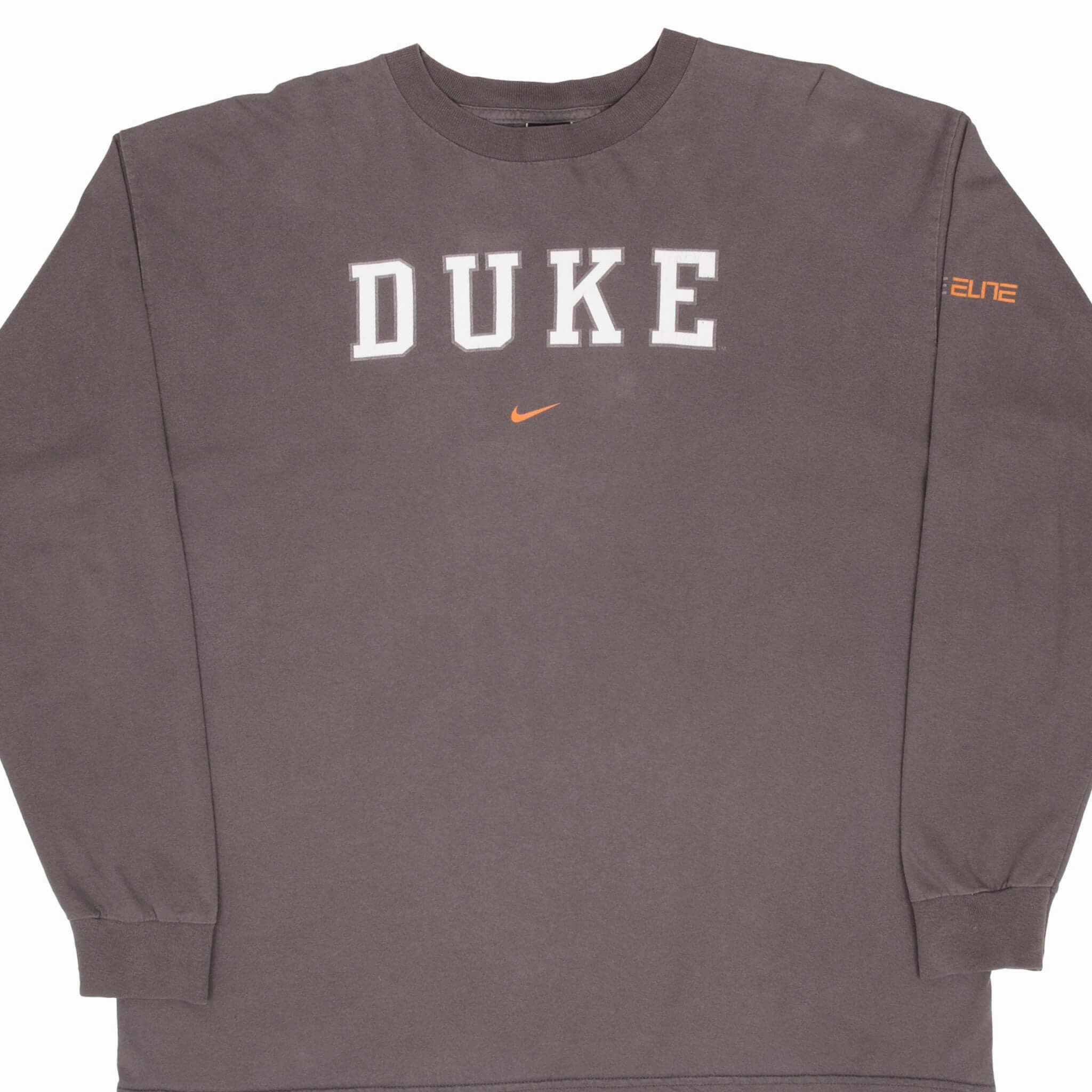 Relaxed and Comfy VINTAGE NIKE CENTER SWOOSH NCAA DUKE UNIVERSITY SLEEVE TEE SHIRT 1990S SIZE XL