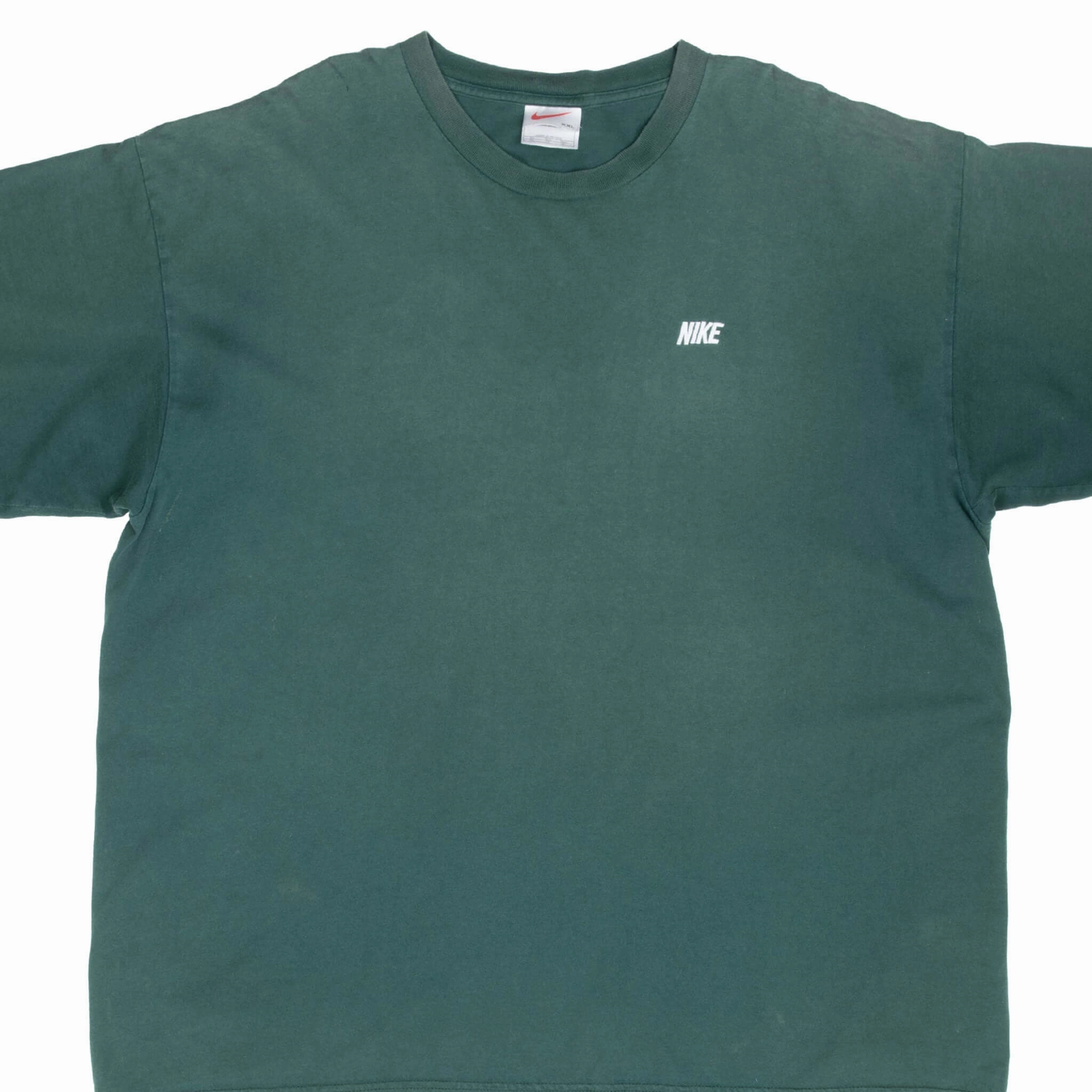 VINTAGE NIKE CLASSIC GREEN TEE SHIRT 1990S 2XL Bold Statement Performance Layer