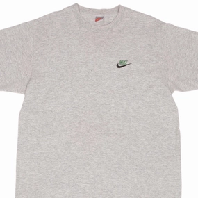 VINTAGE NIKE CLASSIC SWOOSH GRAY TEE SHIRT 1980S SIZE LARGE All-Day Stretch