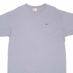 Biodegradable Options VINTAGE NIKE CLASSIC SWOOSH GREY BLUE TEE SHIRT 1990S SIZE XL MADE IN USA