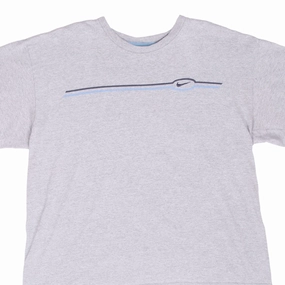 FunctionalPockets Layered Sleeve Construction VINTAGE NIKE CLASSIC SWOOSH GREY TEE SHIRT 2000S LARGE