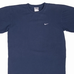 VINTAGE NIKE CLASSIC SWOOSH NAVY BLUE TEE SHIRT 2000S MEDIUM spring fashion