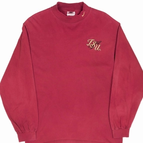 Customer Favorite Eco Friendly Dyes VINTAGE NIKE FSU FLORIDA STATE RED TURTLE NECK TEE SHIRT 1990S MEDIUM MADE USA