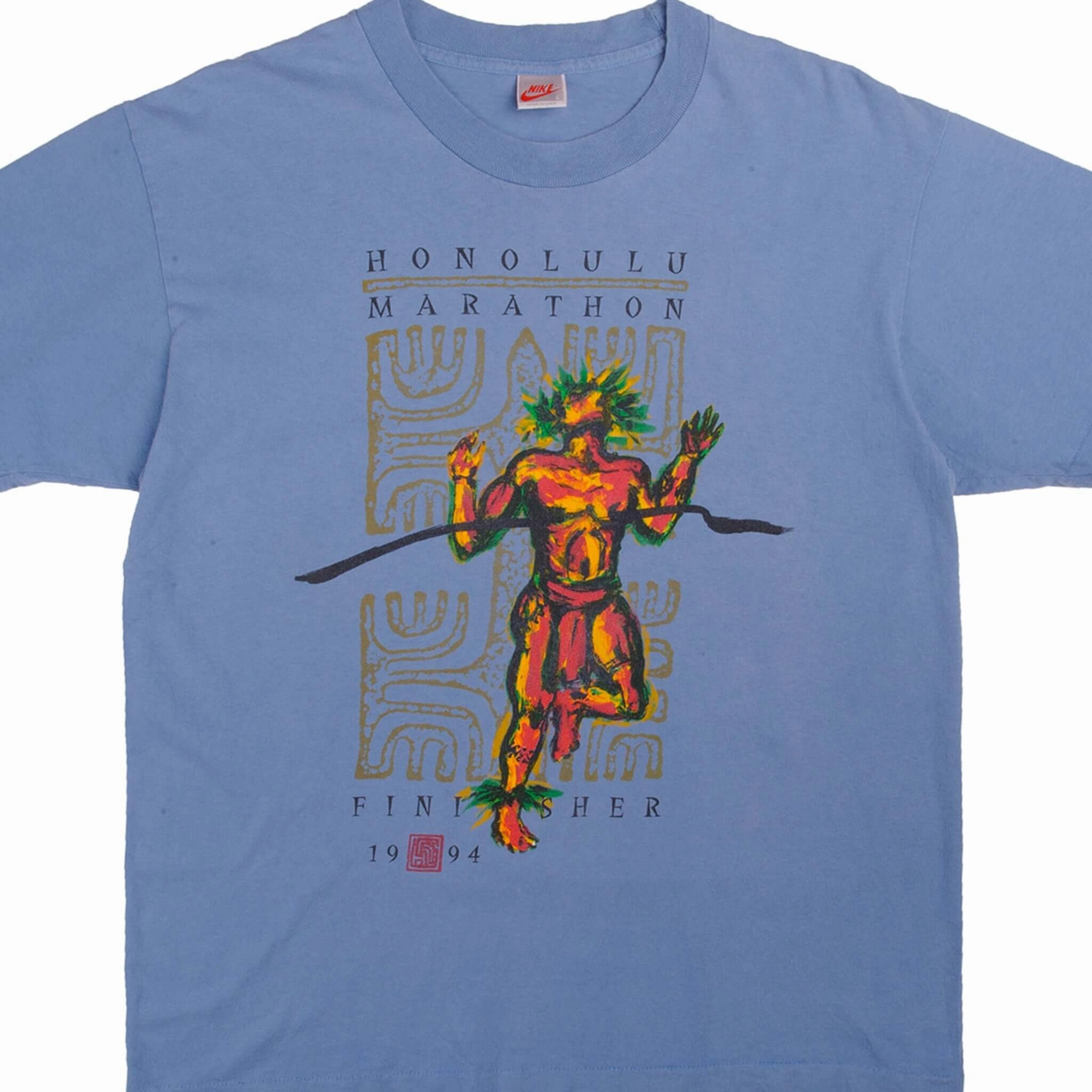 Seasonal Comfort Style VINTAGE NIKE HONOLULU MARATHON TEE SHIRT 1994 SIZE LARGE MADE IN USA