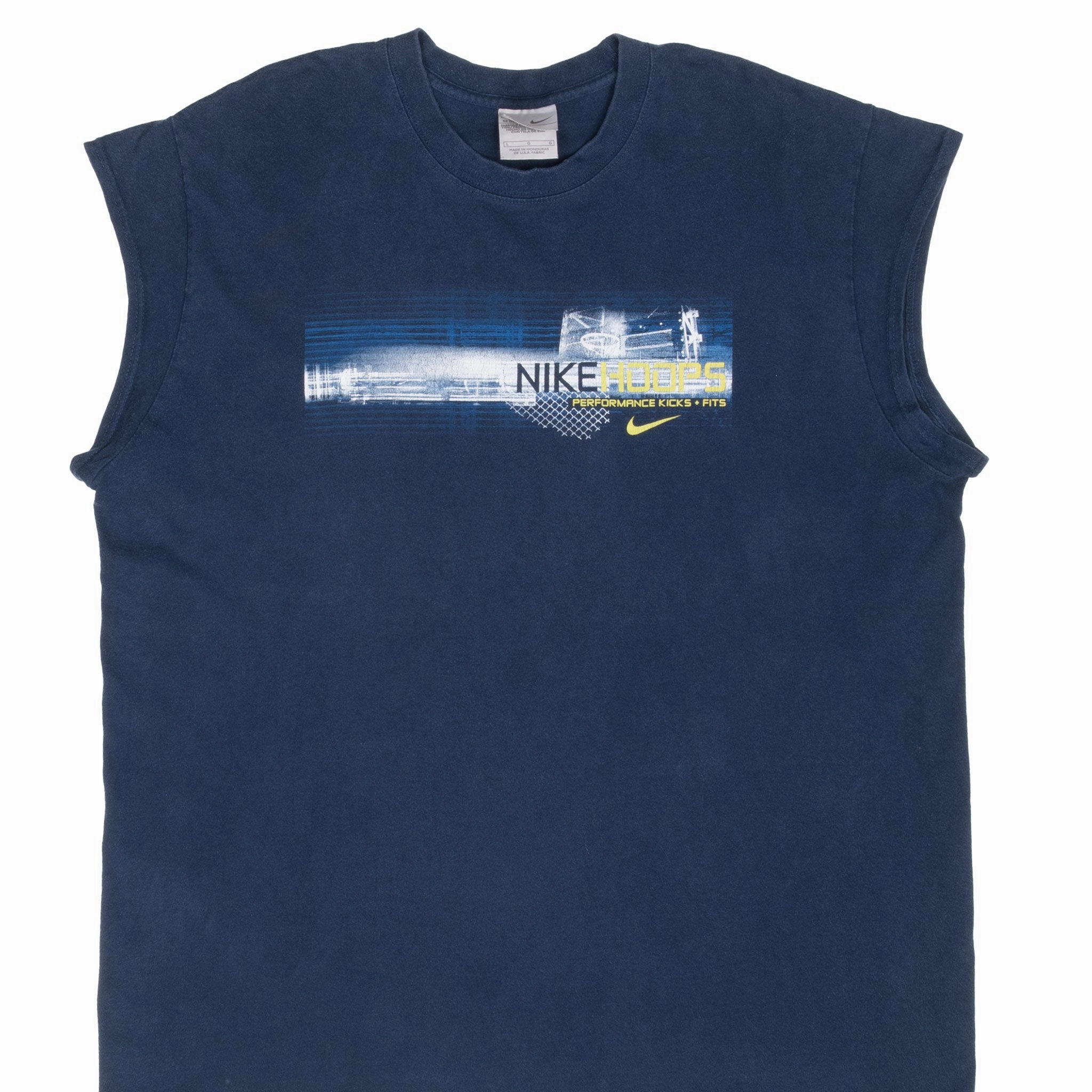 Flattering Shape Comfy Base VINTAGE NIKE HOOPS NAVY BLUE TANK TOP TEE SHIRT 2000S LARGE