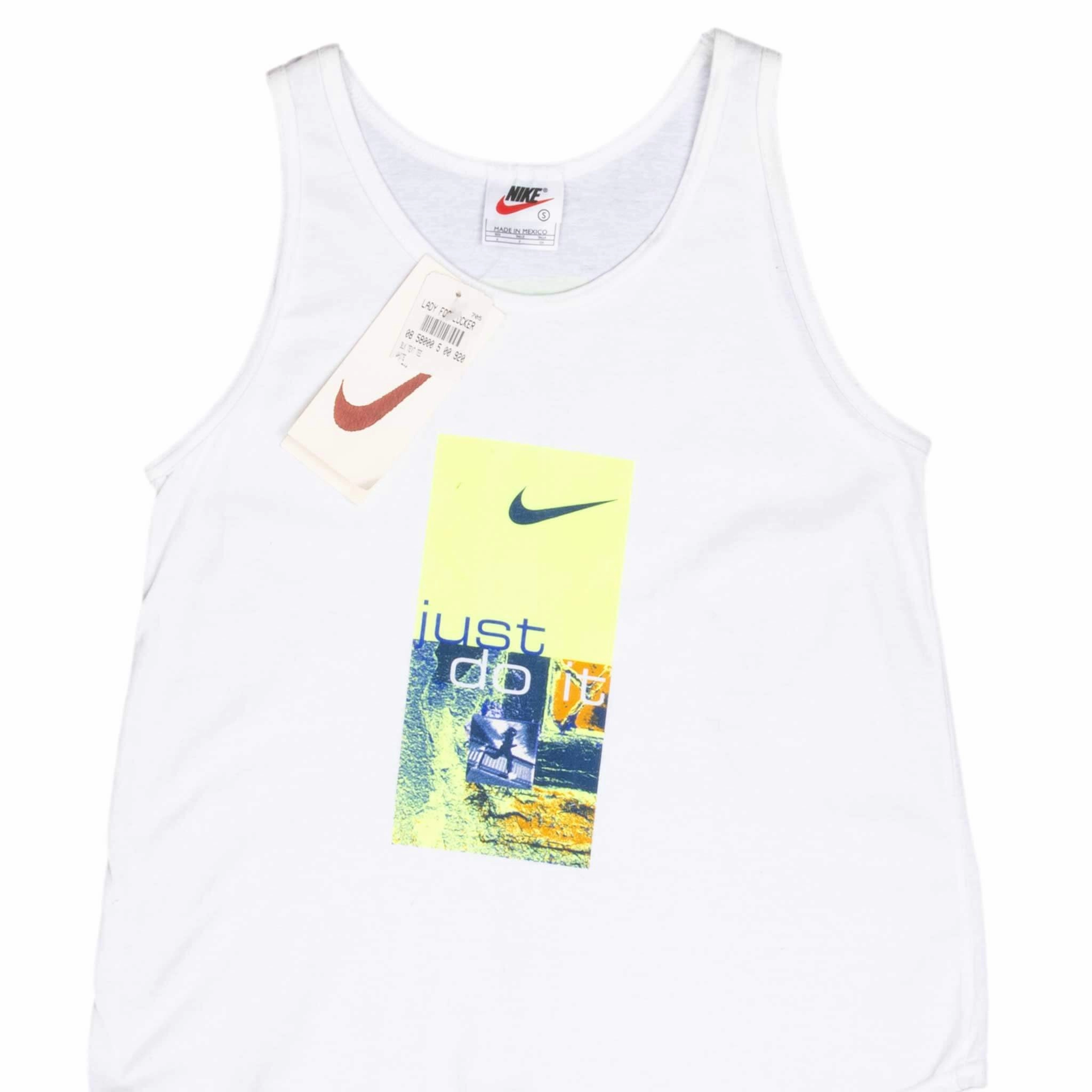 Relaxed Vibes VINTAGE NIKE JUST DO IT TANK TOP TEE SHIRT 1990S SMALL DEADSTOCK
