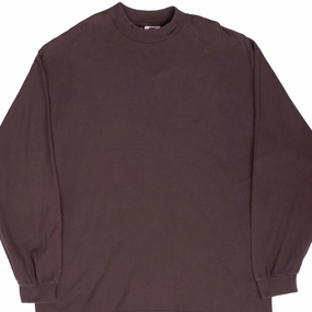 VINTAGE NIKE LONG SLEEVE TURTLE NECK BROWN TEE SHIRT 1990S SIZE XL MADE USA Classic Smart Casual Day Wear