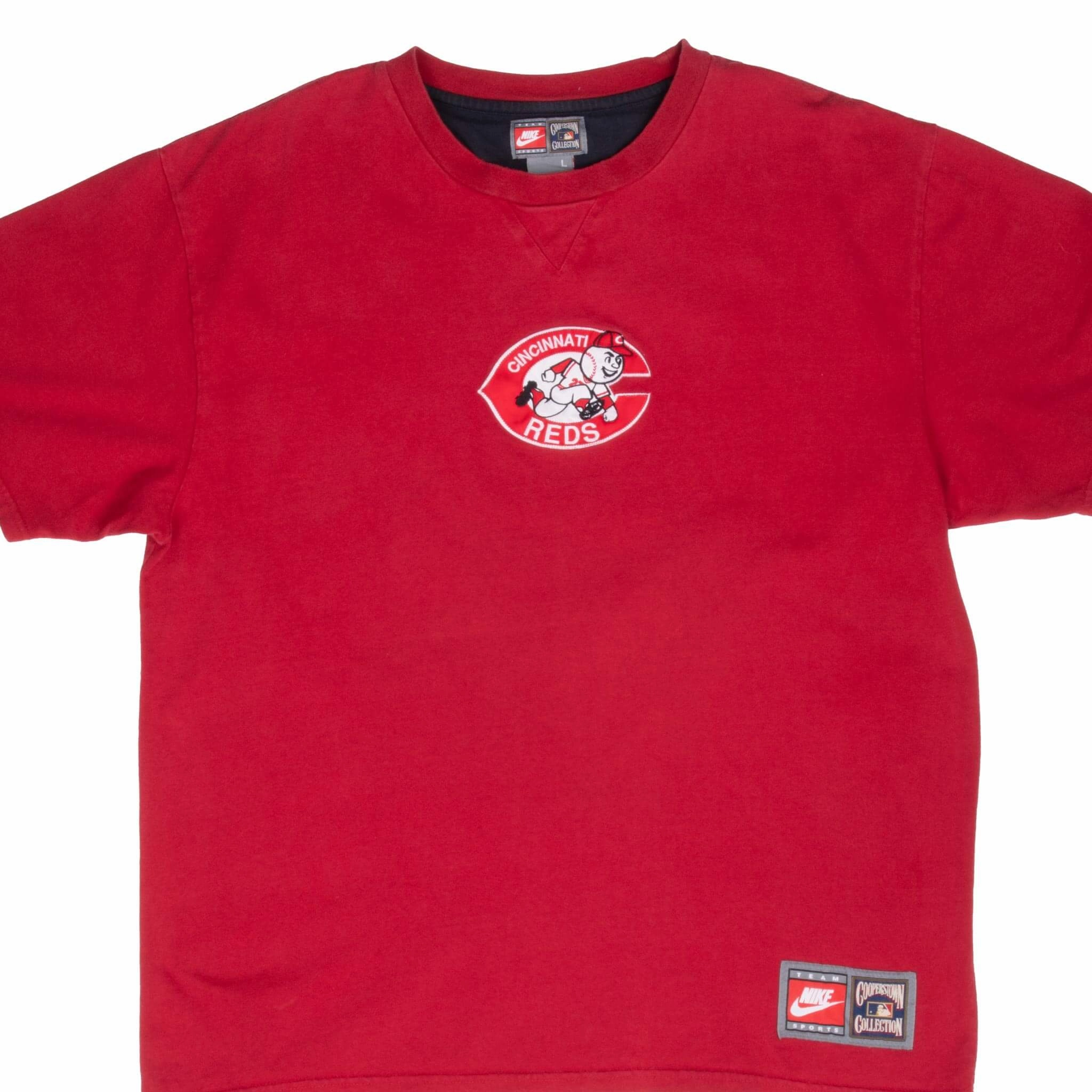 Daily Outfit Style Everyday apparel VINTAGE NIKE MLB CINCINNATI REDS COPPERSTOWN TEE SHIRT 2000S LARGE