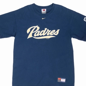 VINTAGE NIKE MLB SAN DIEGO PADRES 2005 TEE SHIRT LARGE Relaxed and Comfy Wicking Interlock Knit