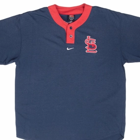 Urban Smart Holiday Outfit VINTAGE NIKE MLB ST LOUIS CARDINALS HENLEY TEE SHIRT 1990S LARGE