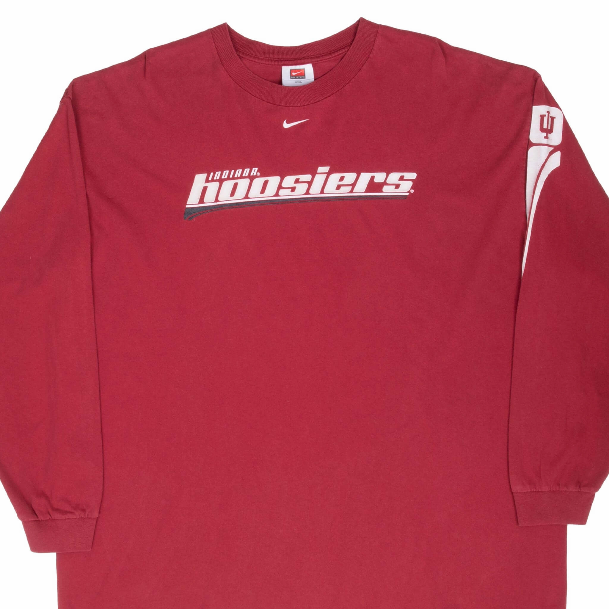 VINTAGE NIKE NCAA HOOSIERS 2000S LONG SLEEVE TEE SHIRT 2XL Smart Layer Comfy Essentials Wear