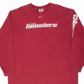 VINTAGE NIKE NCAA HOOSIERS 2000S LONG SLEEVE TEE SHIRT 2XL Smart Layer Comfy Essentials Wear