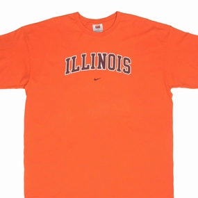 Quick Dry Wear Sleek Performance Wear VINTAGE NIKE NCAA UNIVERSITY OF ILLINOIS  ILLINI 2000S TEE SHIRT SIZE 2XL