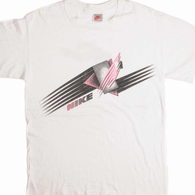 VINTAGE NIKE TEE SHIRT 1987-1992 SIZE MEDIUM MADE IN USA Recycled Polyester Thread Active Wearable