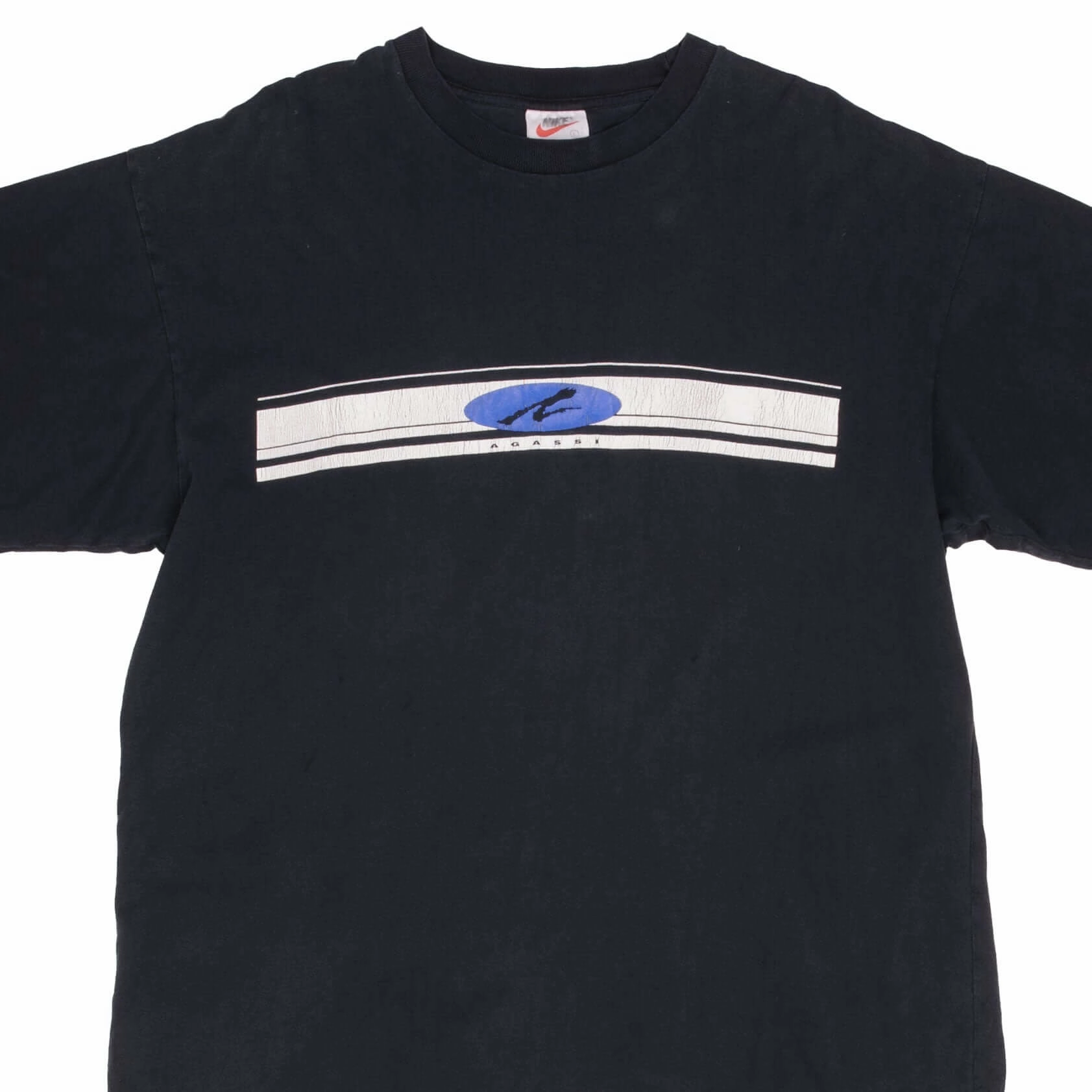 VINTAGE NIKE TENNIS ANDRE AGASSI TEE SHIRT 1990S SIZE LARGE Comfort Design Fit