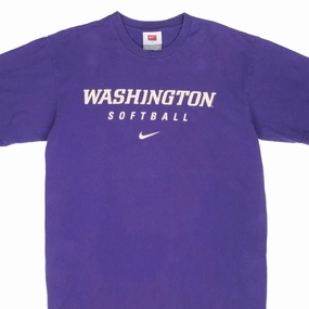 Comfort Fit High Durability Weave VINTAGE NIKE WASHINGTON SOFTBALL PURPLE TEE SHIRT 2000S MEDIUM