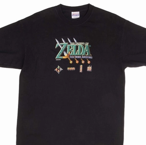 VINTAGE NINTENDO ZELDA FOUR SWORD ADVENTURES TEE SHIRT 2004 LARGE Fresh Outfit Style