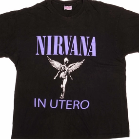 VINTAGE NIRVANA IN UTERO TEE SHIRT 90s SIZE LARGE MADE IN USA graduation