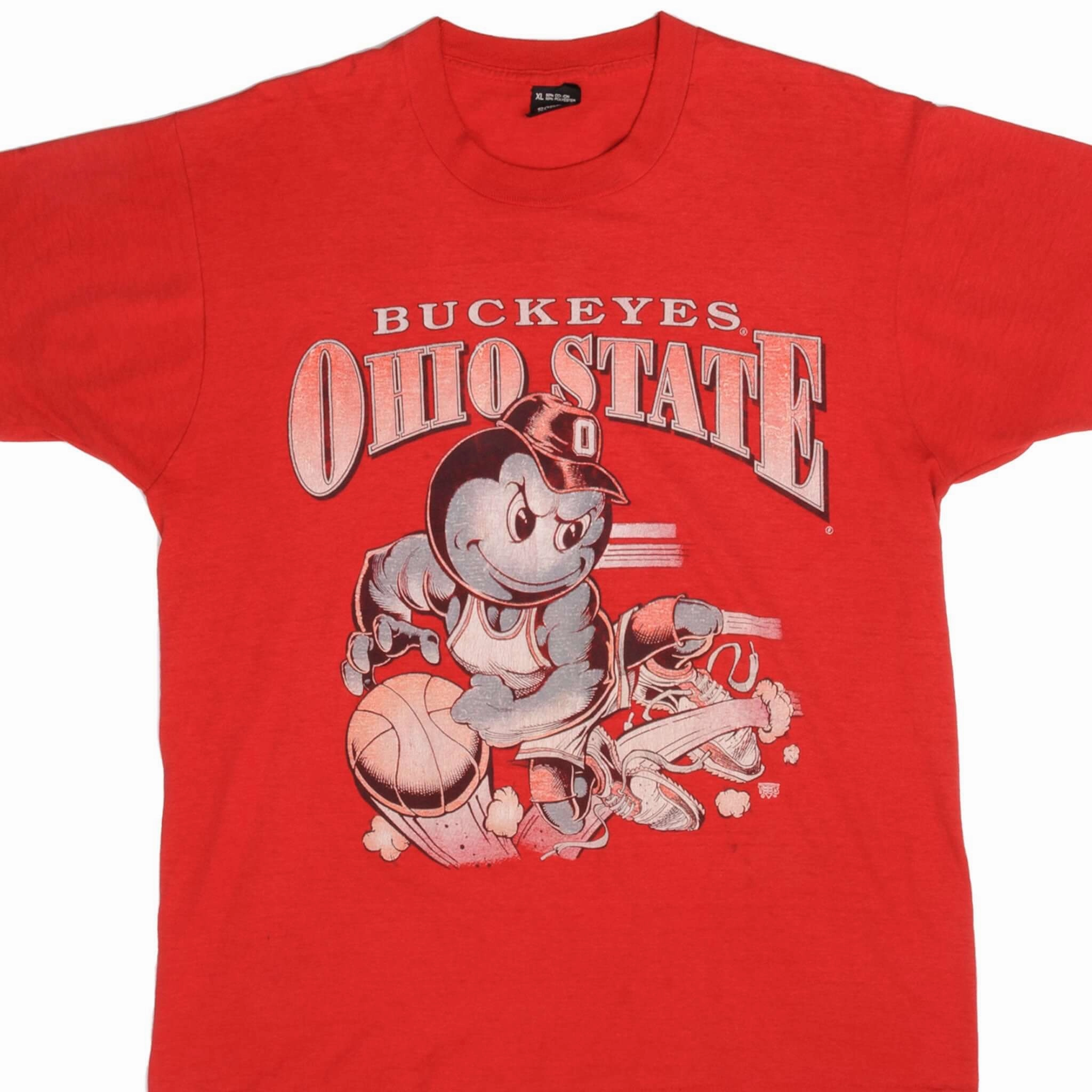 Practical Design quick dry VINTAGE OHIO STATE BUCKEYES BASKETBALL TEE SHIRT 1990S SIZE LARGE MADE IN USA