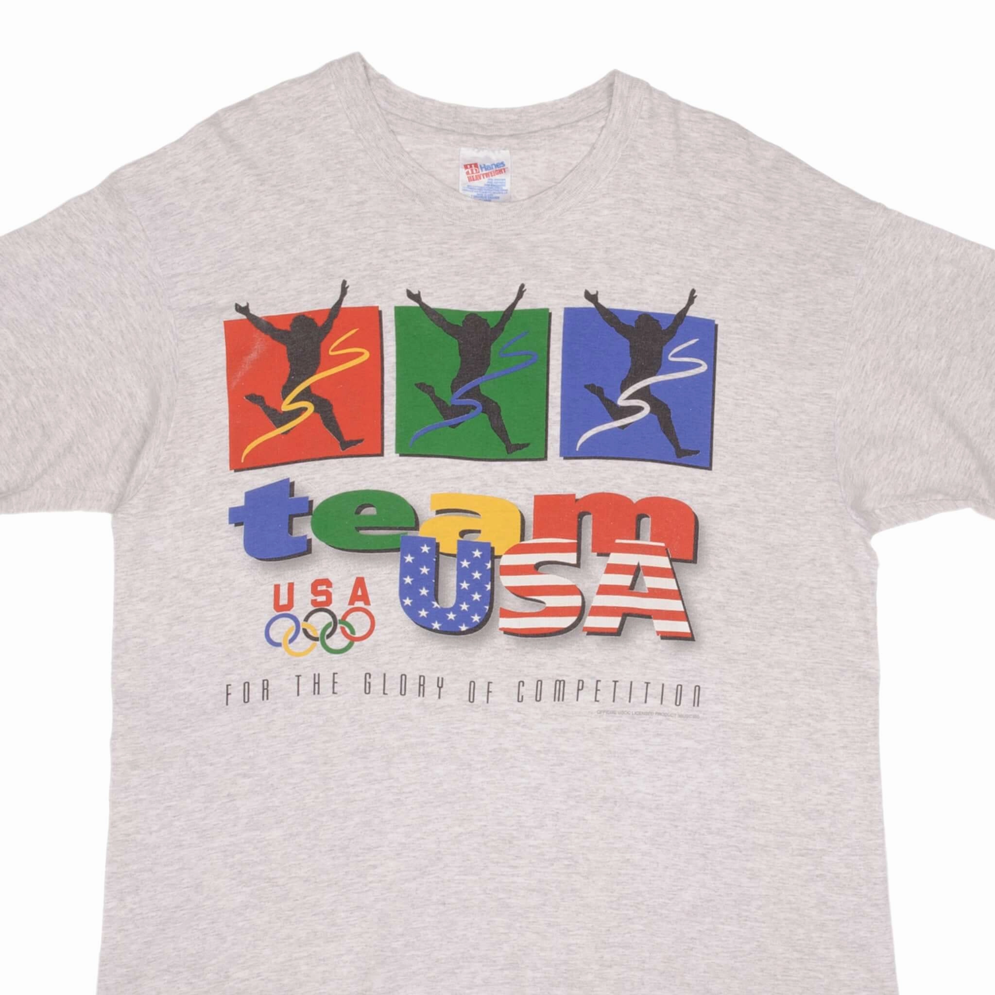 OdorResistantTechnology VINTAGE OLYMPICS TEAM USA 1990S TEE SHIRT SIZE XL MADE IN USA