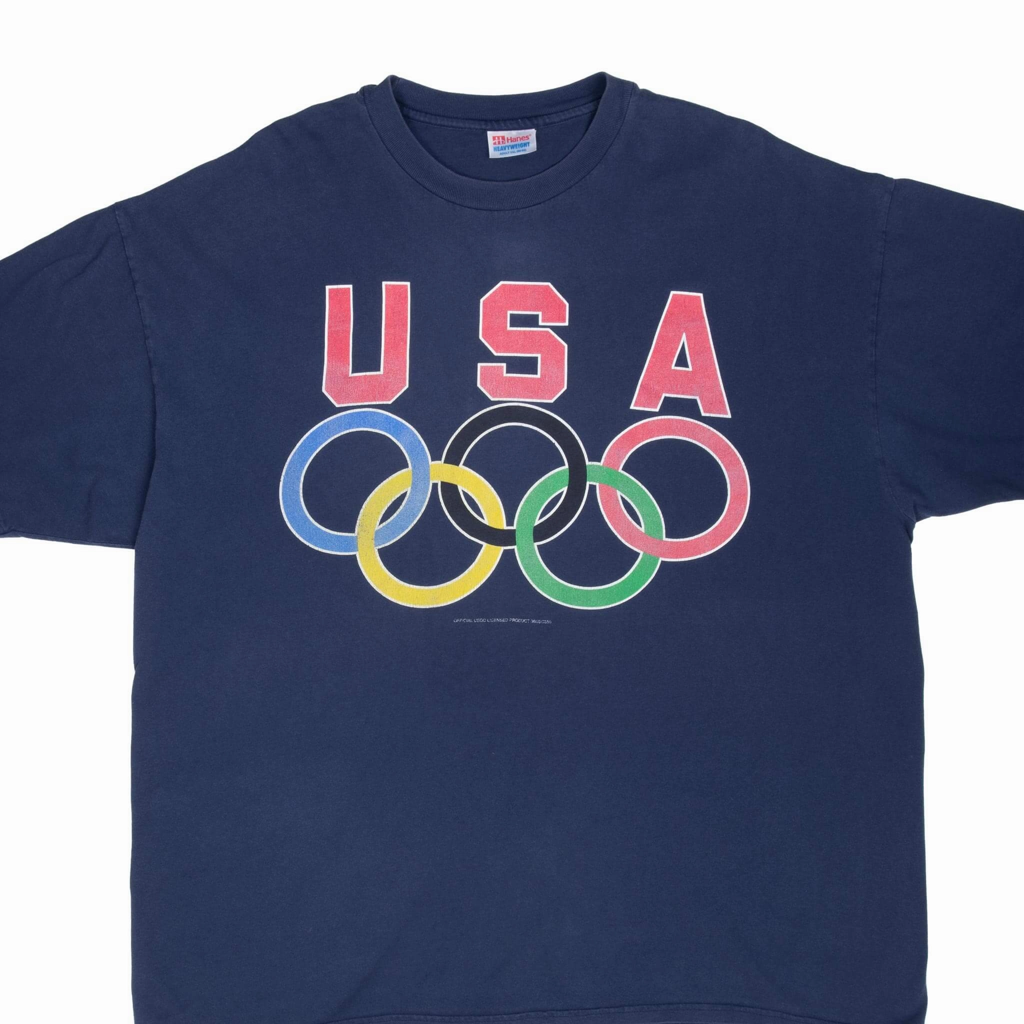 VINTAGE OLYMPICS TEAM USA TEE SHIRT 1990S 2XL MADE IN USA warm weather