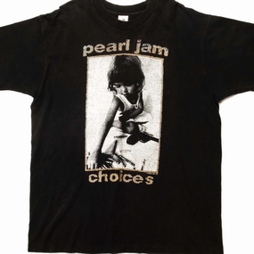 VINTAGE PEARL JAM CHOICES TEE SHIRT 1992 SIZE XL MADE IN USA Zero Waste Production