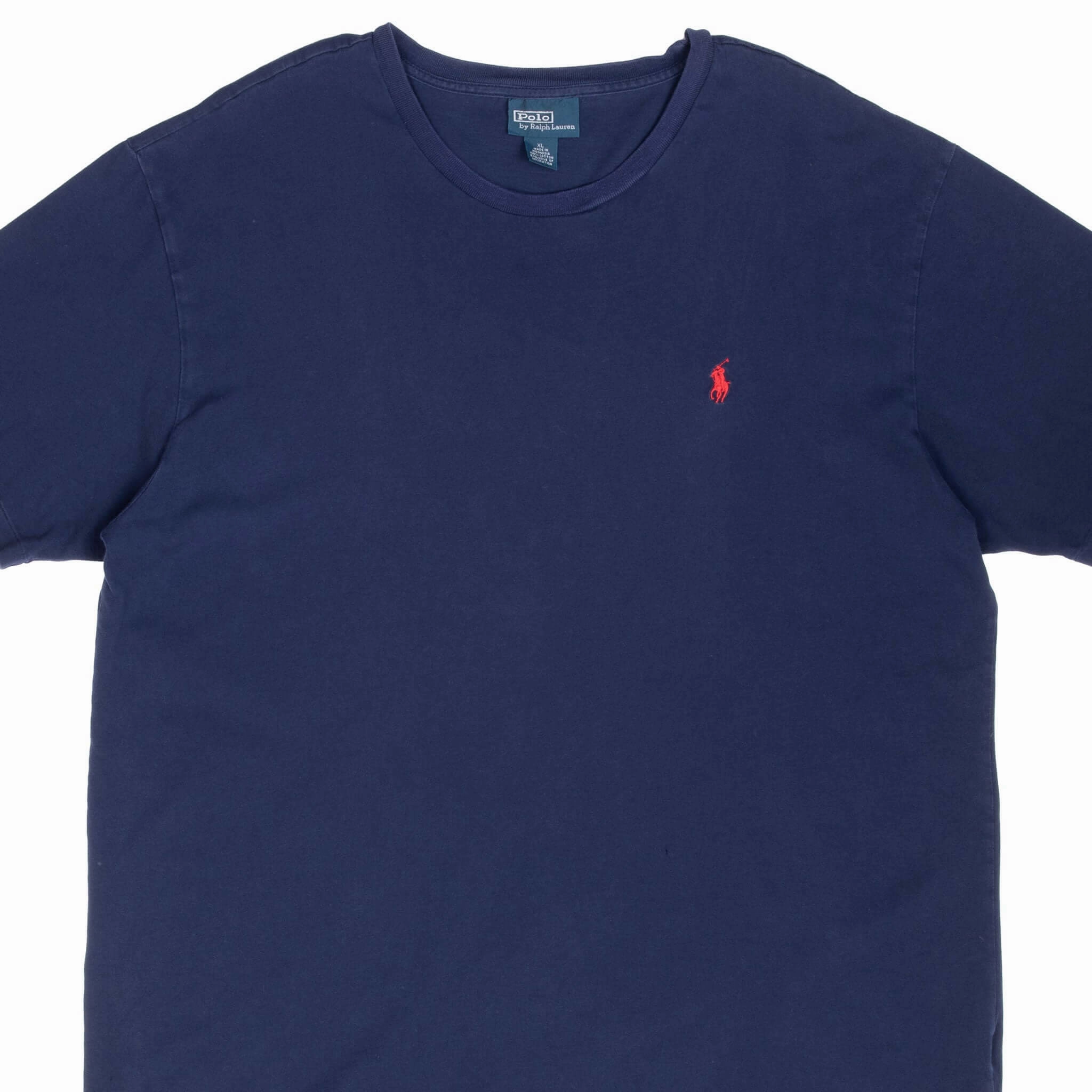 VINTAGE POLO RALPH LAUREN CLASSIC NAVY BLUE TEE SHIRT 1990S XL kids' BiodegradableMaterial