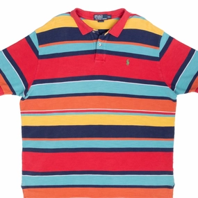Formal Style Chic Smart VINTAGE POLO RALPH LAUREN MULTICOLOR POLO SHIRT SIZE 2XL