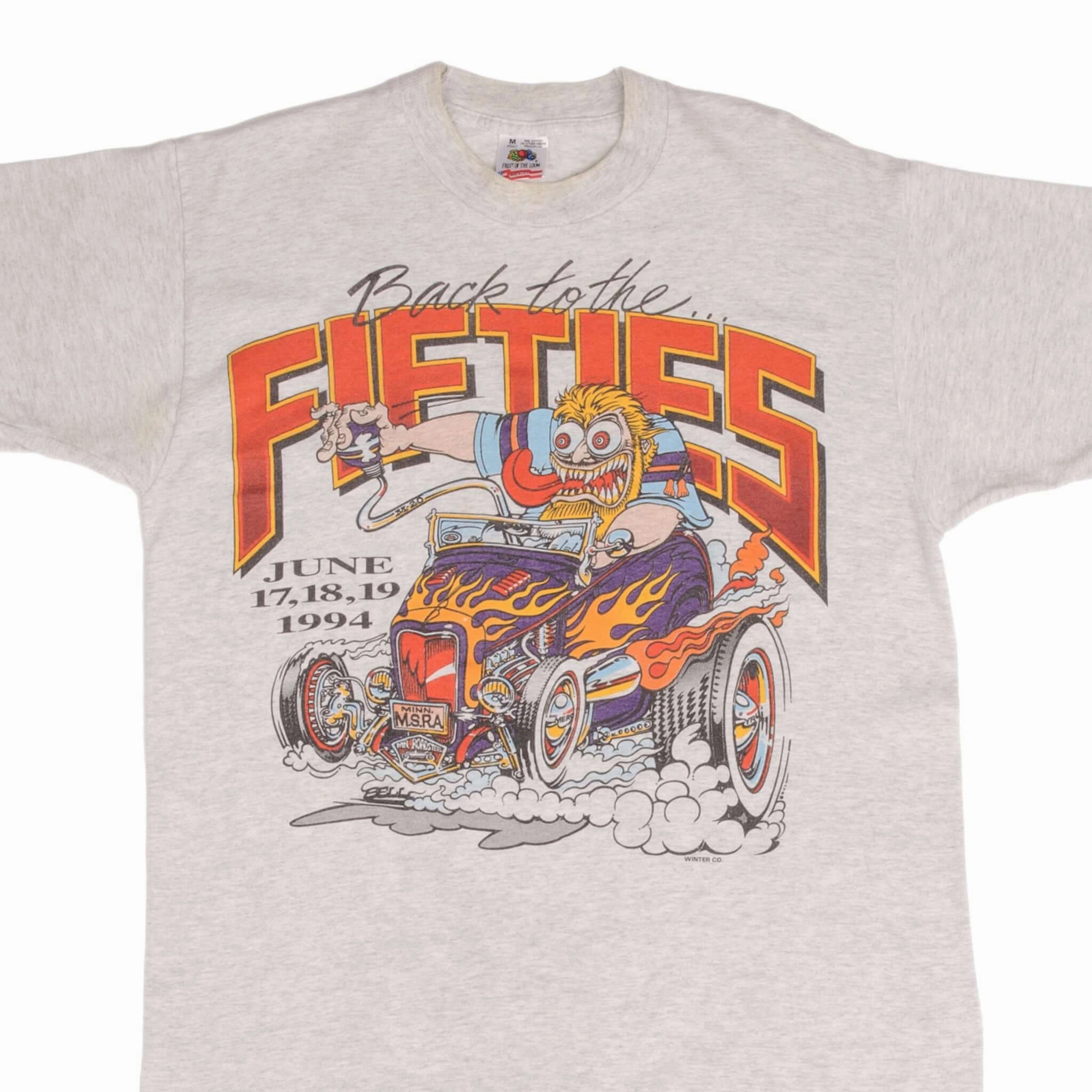 Camping attire Seamless construction VINTAGE RACING ROADSTERS BACK THE 50S 1994 TEE SHIRT SIZE MEDIUM MADE IN USA