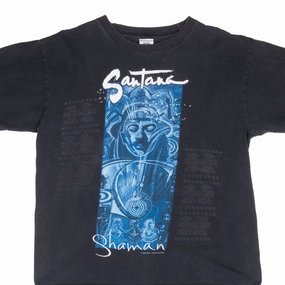 Seasonal Casual Award-winning VINTAGE SANTANA SHAMAN TOUR 2002 TEE SHIRT MEDIUM