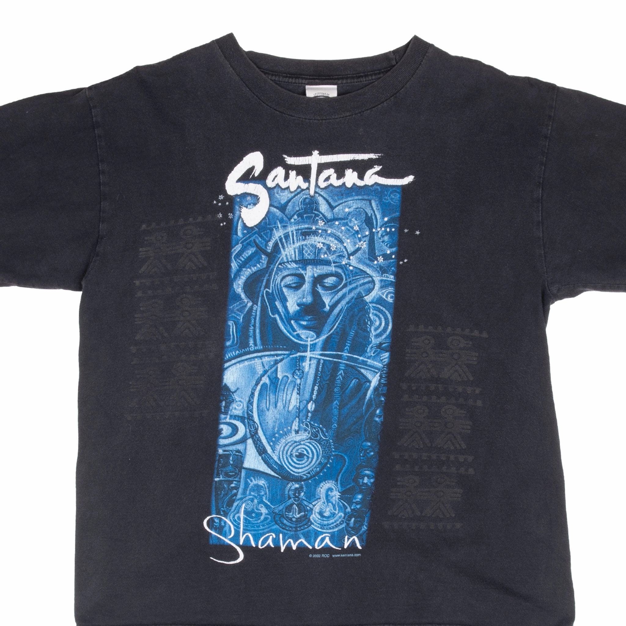 Seasonal Casual Award-winning VINTAGE SANTANA SHAMAN TOUR 2002 TEE SHIRT MEDIUM