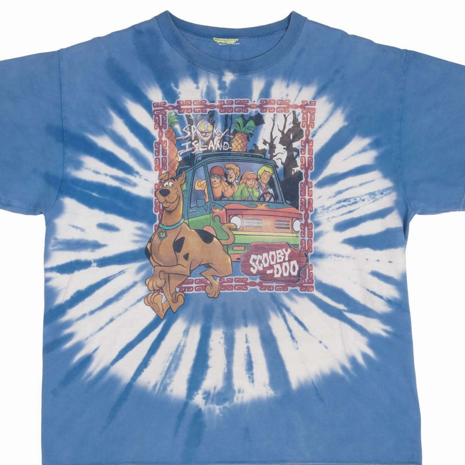 VINTAGE SCOOBY DOO TIE DYE TEE SHIRT 1990S SIZE LARGE Fade Resistant Print