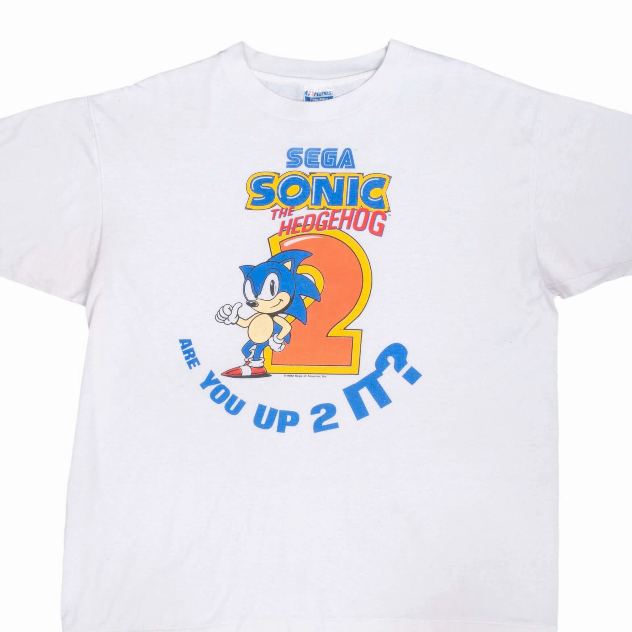 Sport Flex VINTAGE SEGA SONIC THE HEDGEHOG SEGA 1992 TEE SHIRT XL MADE IN USA
