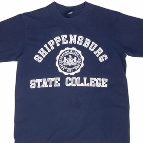 TaglessCollar Summer cool VINTAGE SHIPPENSBURG STATE COLLEGE 1990S TEE SHIRT LARGE MADE IN USA