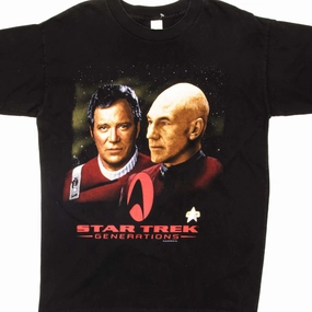 Performance Fit Wear Gym clothing VINTAGE STAR TREK GENERATIONS TEE SHIRT 1994 SIZE LARGE MADE IN USA