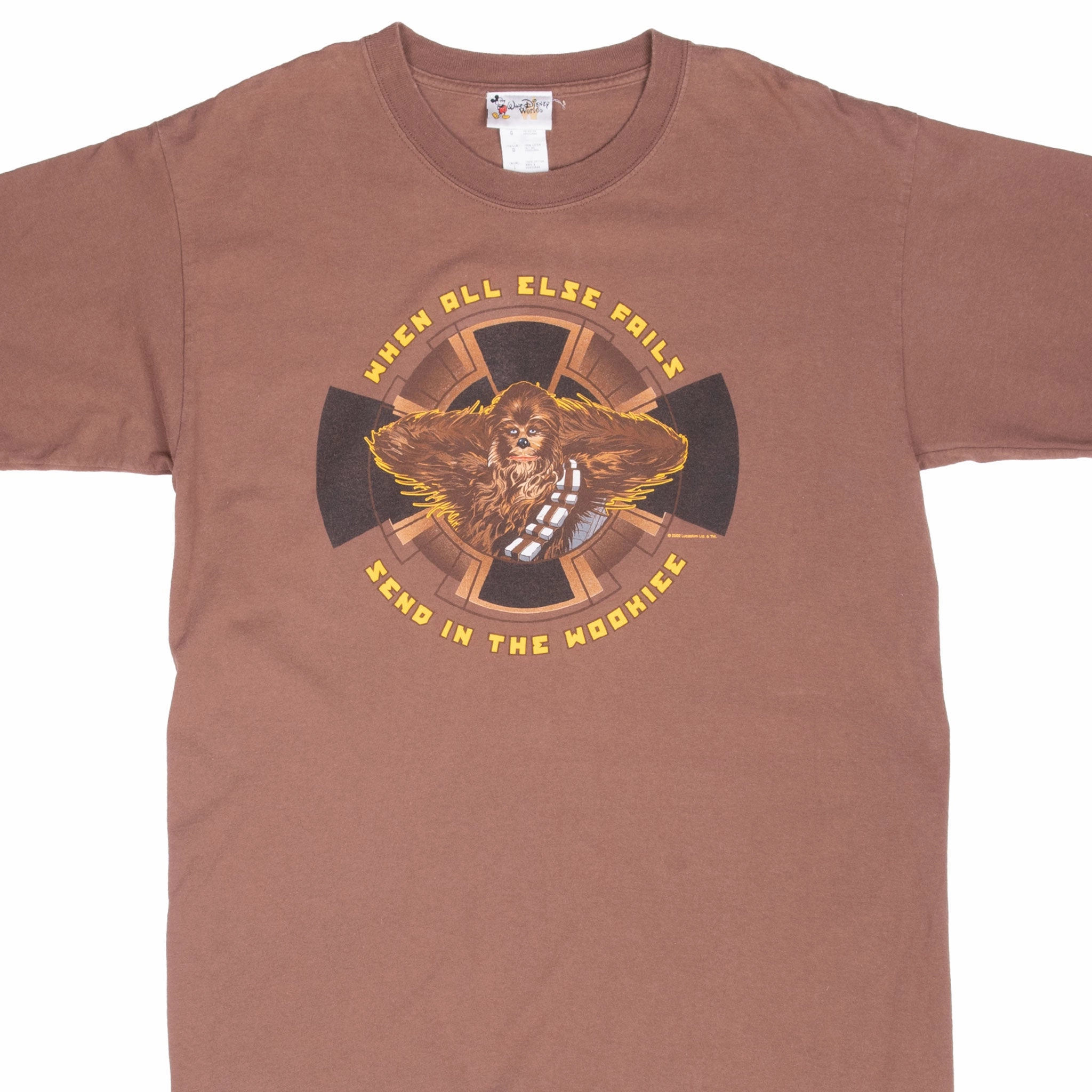 Casual Everyday Relaxed Waist VINTAGE STAR WARS CHEWBACCA DISNEY TEE SHIRT 2002 LARGE