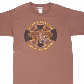 Casual Everyday Relaxed Waist VINTAGE STAR WARS CHEWBACCA DISNEY TEE SHIRT 2002 LARGE