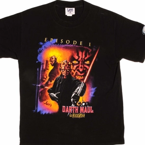 Slim Fit Wear athletic style VINTAGE STAR WARS EPISODE 1 DARTH MAUL TEE SHIRT 1990s SIZE LARGE