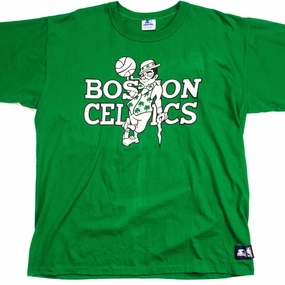 VINTAGE STARTER NBA BOSTON CELTICS TEE SHIRT SIZE XL MADE IN USA Minimalist Aesthetic