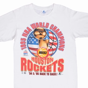 Sustainable Production Process VINTAGE STARTER NBA HOUSTON ROCKETS 1995 TEE SHIRT MEDIUM MADE IN USA