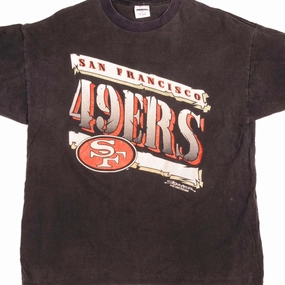 VINTAGE STARTER NFL SAN FRANCISCO 49ERS TEE SHIRT 1990 SIZE LARGE MADE IN USA short sleeved outdoor concert