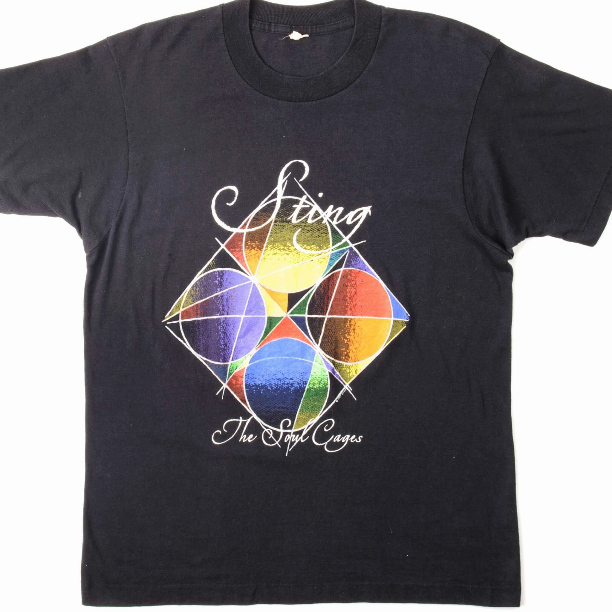 Timeless Piece Reinforced Shoulder Seams VINTAGE STING THE SOUL CAGES TEE SHIRT 1991 SIZE MEDIUM MADE IN USA