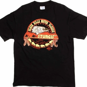 VINTAGE STURGIS BLACK HILLS MOTOR CLASSIC TEE SHIRT 1992 SIZE MEDIUM MADE IN USA Casual Essential Wear Soft touch finish