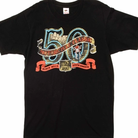 VINTAGE STURGIS MOTORCYCLE CLASSIC TEE SHIRT 1990 SIZE MEDIUM MADE IN USA Ethically Sourced Cotton Breathable mesh lining