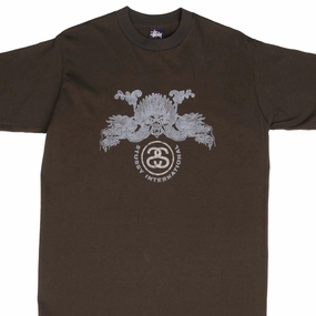 VINTAGE STUSSY DRAGON TEE SHIRT 1990S SIZE LARGE MADE IN USA Antibacterial Treatment